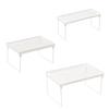 Stacking Cabinet Shelf Stackable Foldable Stand Rack Space Saving Shelf for Kitchen Bathroom Pantry Cupboard Home Office
