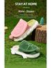 Creative Cute Turtle Cotton Slippers for Kids - Warm, Plush, Thick-Soled Winter Indoor Shoes
