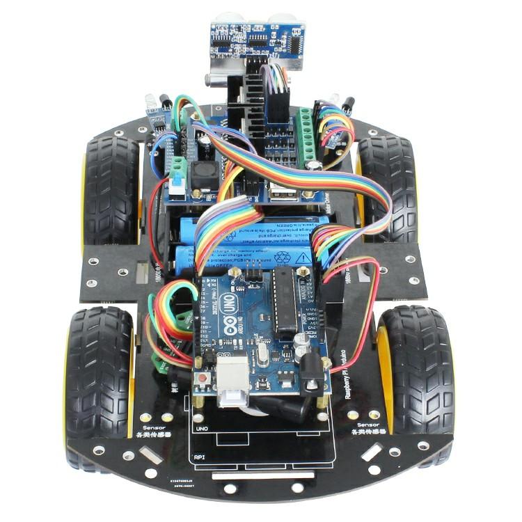Arduino Smart Car Kit Line Tracking Ultrasonic Obstacle Avoidance Maker Robot Kit 4WD