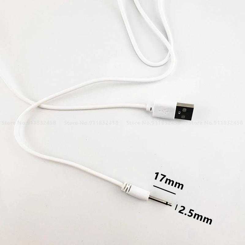 USB Power Charging Cord 2.5mm Replacement USB DC Charger Adapter for Rechargeable Adult Sex Toys Massagers Fast Charging Cable