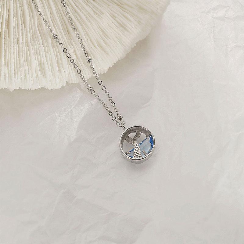 New Necklace for Women Fish Tear Foam Collarbone Chain for Students Japanese and Korean Simple Creative Fresh