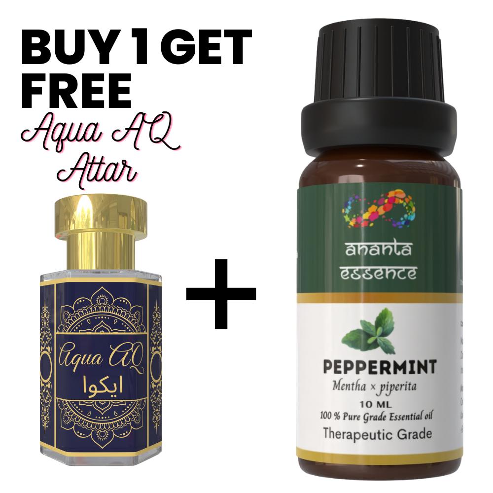 

Peppermint 10 ml Essential Oil for Aromatherapy & Home Fragrance with Free 5 ml Aqua Attar | Essential Oil for Diffuser