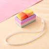 Portable Small Size Stress Relief Toy with Button Lanyard Pocket Fidget Toy for Anxiety Alleviation Commute Daily Use