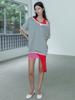 CERRIC V-Slit Layered Top _ Gray