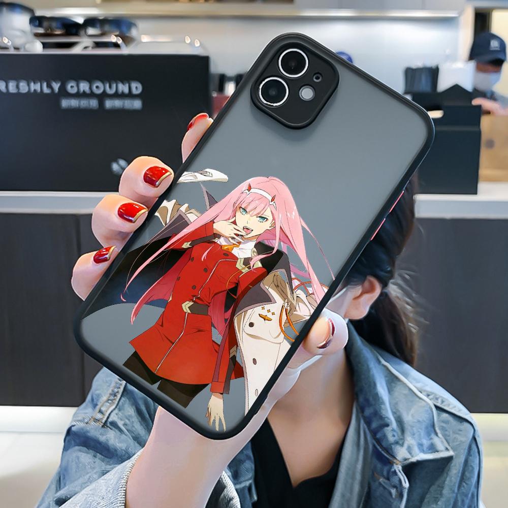 

Чохол для телефону Anime Darling in the Franxx Zero Two для iPhone 12 11 Pro XS MAX X 7 XR SE20 8 6Plus Hard Cover Matte Case iPhone 12 mini