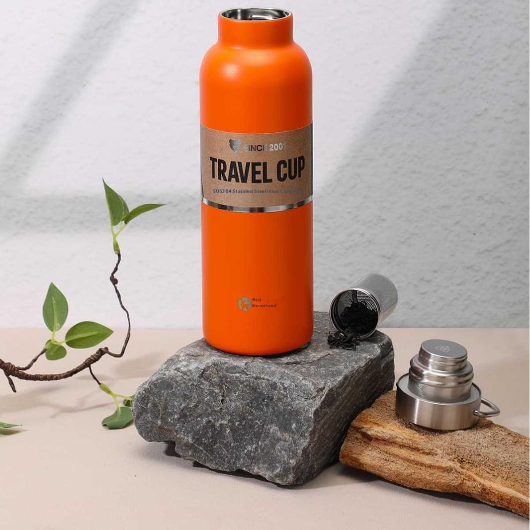 

304 Stainless Steel Insulated Cup, Men s and Women s Car Tea Brewing Cup Student Sports Portable Large-capacity Cup Water Bottle 650ml