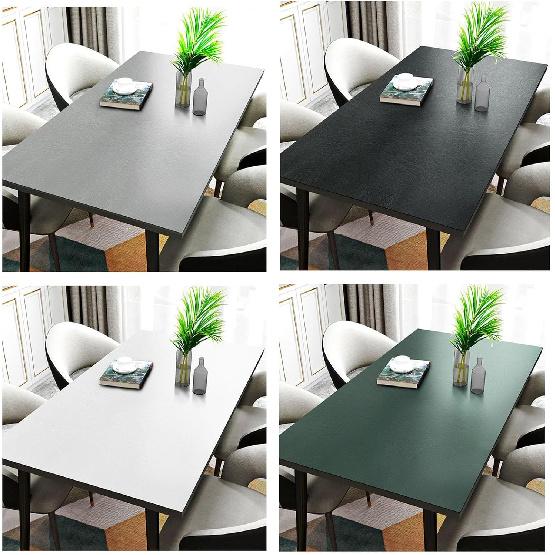 Rectangular Leather Table Cloth, Wipeable Tablecloth, Large Faux Leather Dinner Table Protector Pad, Waterproof Oilproof Heat Resistant Vinyl Fitted