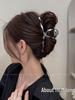 Elegant Large Metal Claw Clip for Women - High-End Shark Hair Clip Accessory