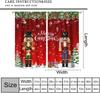 Kids Christmas Nutcracker Curtain Soldier Model Merry Xmas Window Treatments For Bedroom Living Room Snowflakes Winter Reddrapes