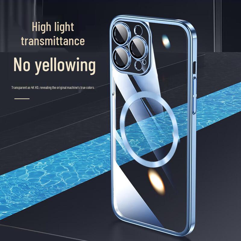 Kalio Anti-Yellowing Electroplated Magnetic iPhone Case with Lens Protector