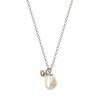 Versatile Exquisite Round Double Pendant Clavicle Chain S925 Silver Ins Simple Natural Freshwater Pearl Necklace