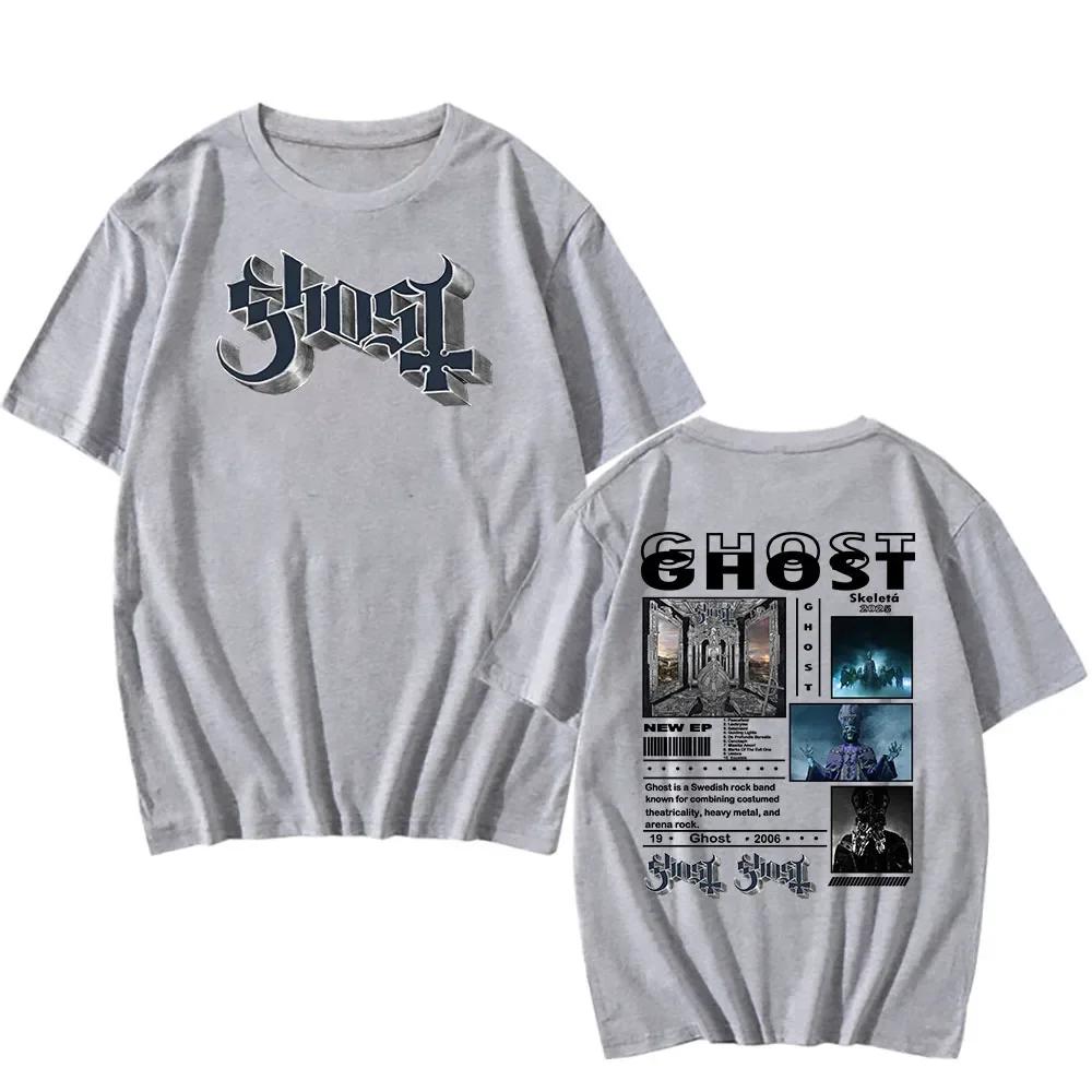 Skeletá Album 2025 Men Women T-shirts Ghost Band Satanized Cotton Tshirt Heavy Mental Fashion Summer T Shirt Grunge Hip Hop Tees