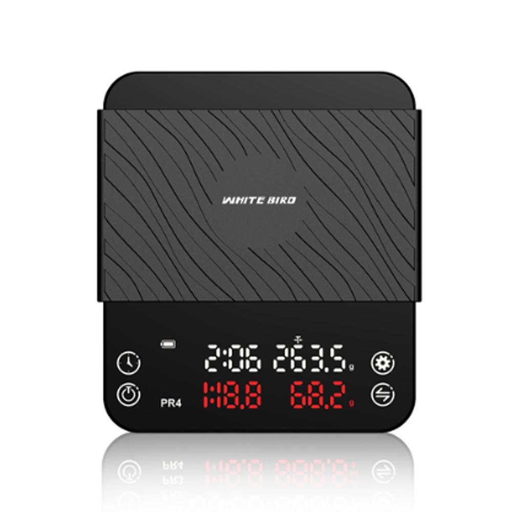 Intelligent Coffee Scale 2kg/0.1g Digital Coffee Mini Black Electronic Scale USB Charging Auto Timer Kitchen Scales With Timer