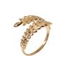 Stainless Steel Trendy Wheat Ear Open Ring for Women - Light Luxury Fashion Design with High-End Appeal