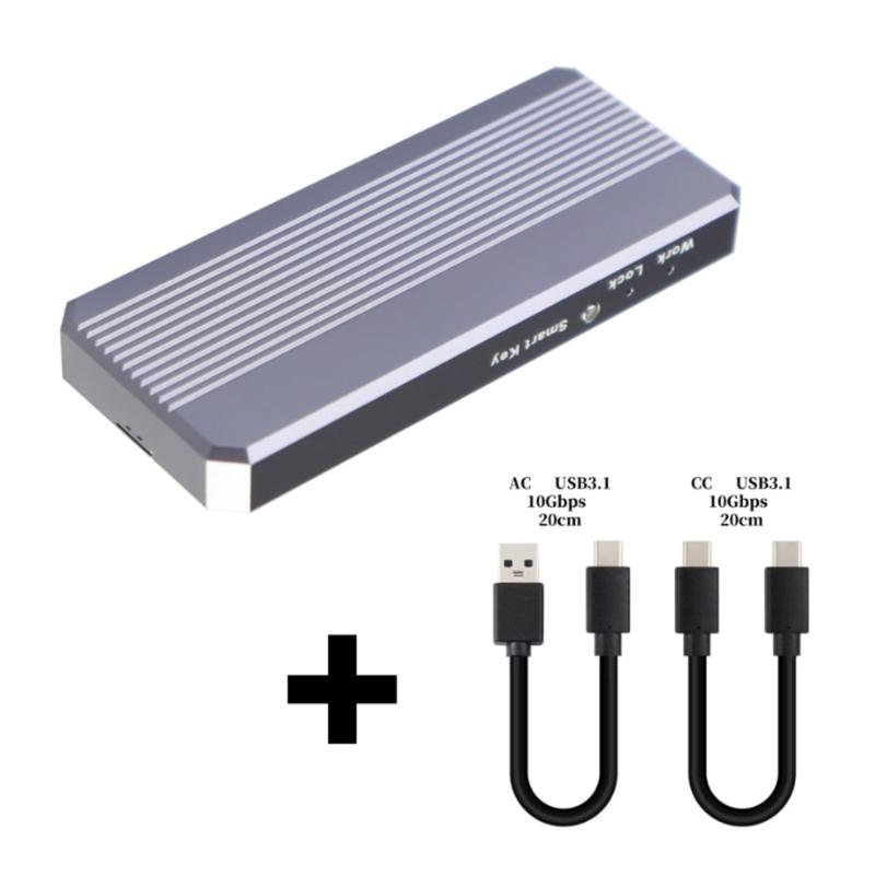 Корпус из алюминиевого сплава NVME SSD для мобильного жесткого диска 2230-2280, корпус с поддержкой ускорения UASP 10 Гбит/с, запись 1000 МБ