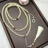 Exquisite Beaded Tassel Necklace Sweater Long Chain Necklaces Ethnic Style Women Jewelry Accessries Gift