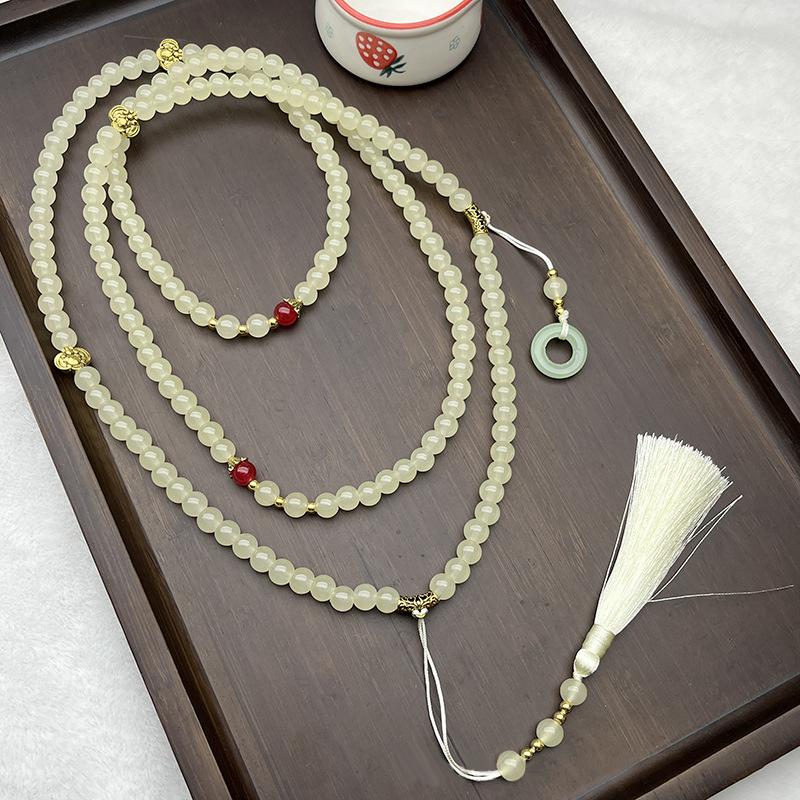 Exquisite Beaded Tassel Necklace Sweater Long Chain Necklaces Ethnic Style Women Jewelry Accessries Gift