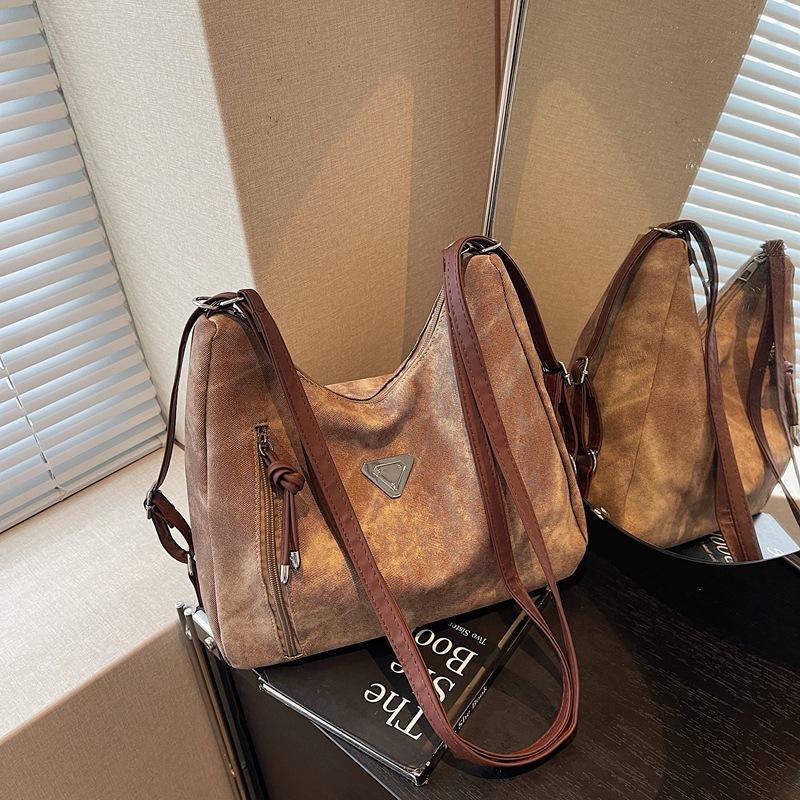 Fashion Contrasting Color Tote Bag, New Versatile Casual Double Shoulder Shoulder Bag, Commuting To Work, Large-capacity Bag for Women