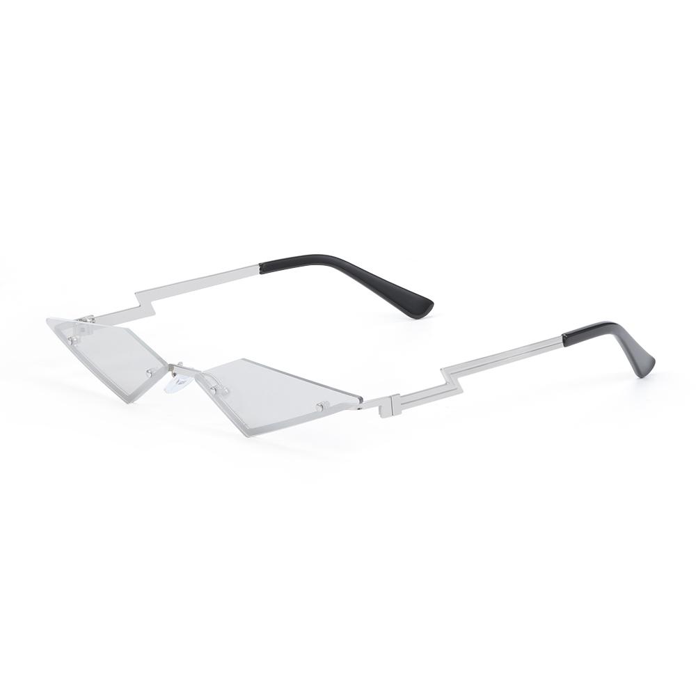 Luxury Frameless Dragon Phoenix Fire Shape Flame Rimless Fashion Sunglasses Narrow Sunglasses UV 400 Streetwear Trending Eyewear