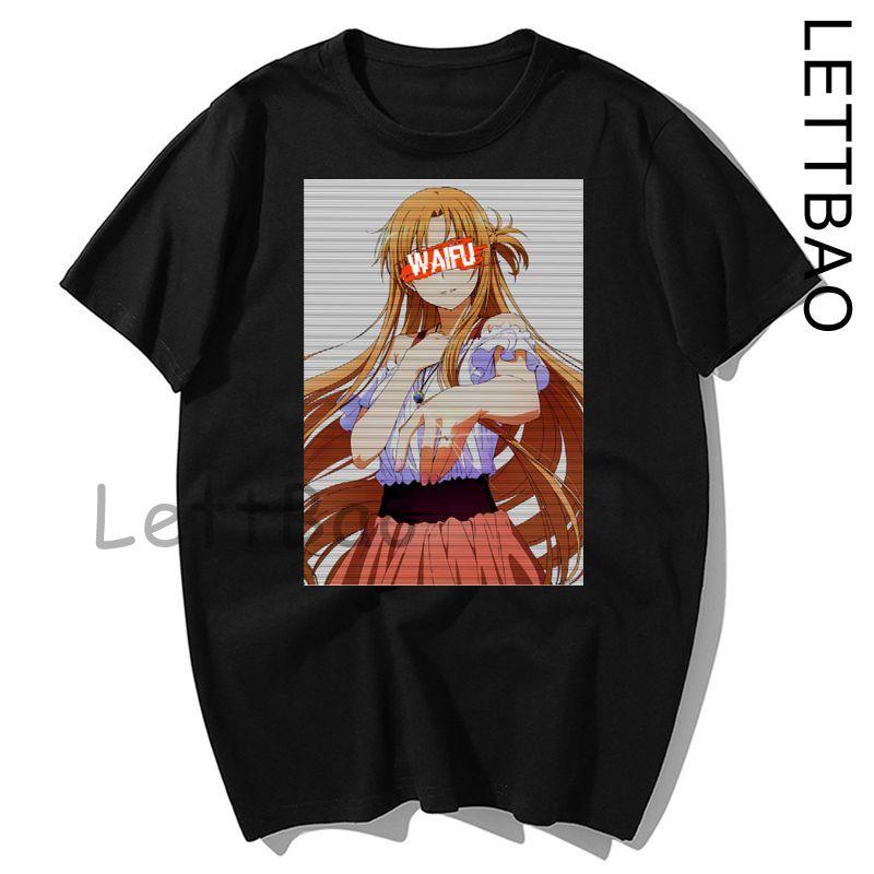 Japanese Anime Men Sword Art Online T Shirt Fashion Print Summer Women Novelty Cotton Short