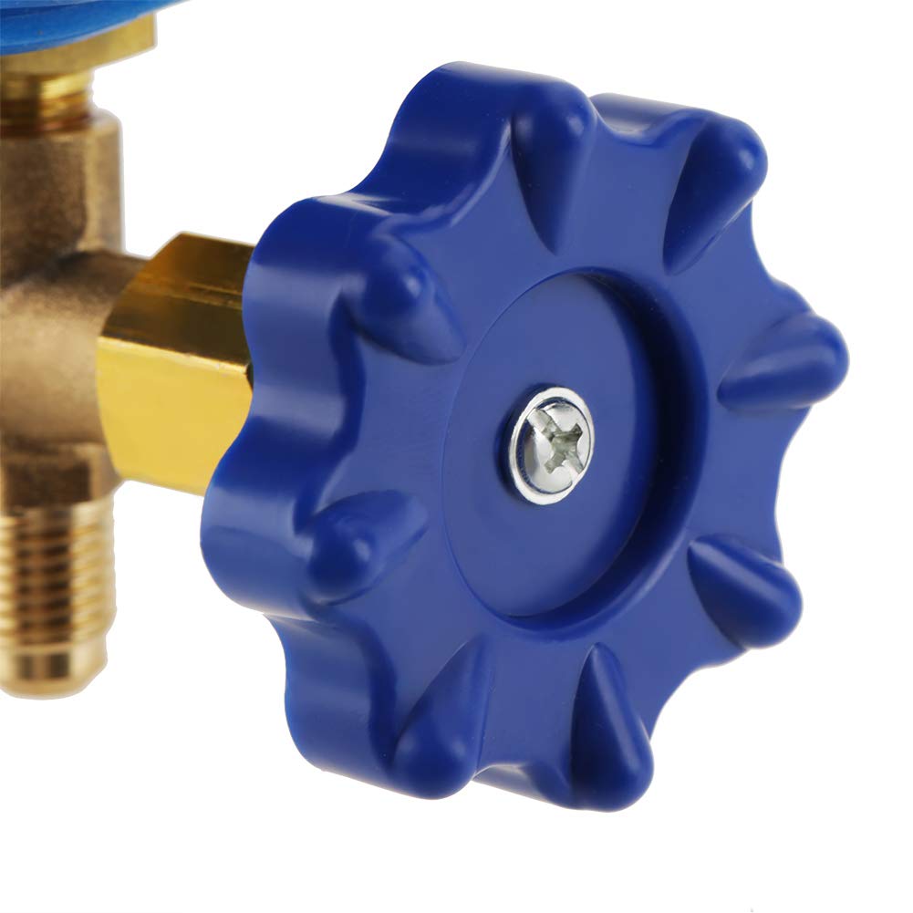 Manifold Gauge, Air Conditioning Refrigerant Recharge Pressure Gauge Manometer Fit for R410A R22 R134A R404A