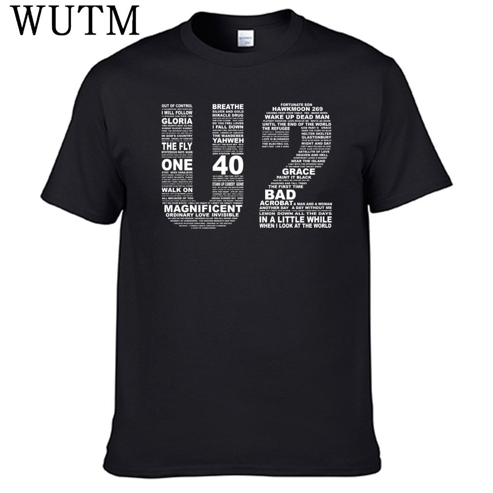 Rock Band U2 Tshirt 100 Cotton Men Shirt