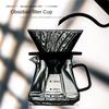 Glass Coffee Filter Cups and Espresso Filter Paper Set Reusable Cone Pour Over Coffee Dripper Filters Accessorie