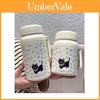 Cat Pattern Insulated Large Capacity Water Bottle With Leakproof Lid For Students And Commuters