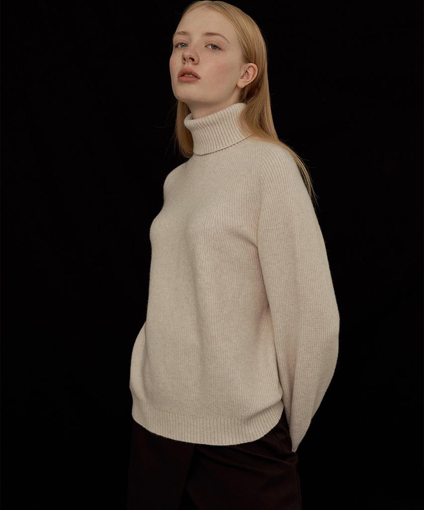 Baseukala Waffle Turtleneck Knitwear (6Colors)