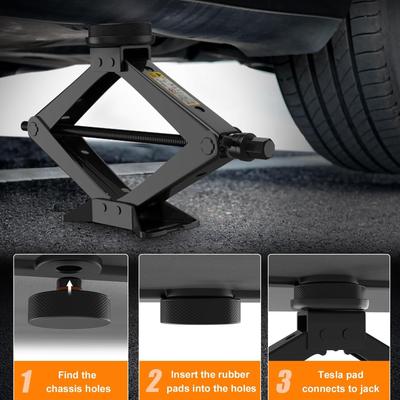 4 st domkraftsskydd halkfria med förvaringspåse för 3 XSY-tillbehör