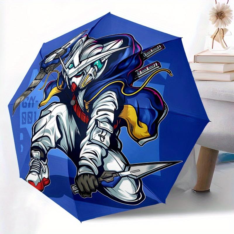 Gundam Mecha Automatic Open/close Umbrella, Heavy-Duty Iron Frame, Folding Portable Design, Travel, Everyday Use 192