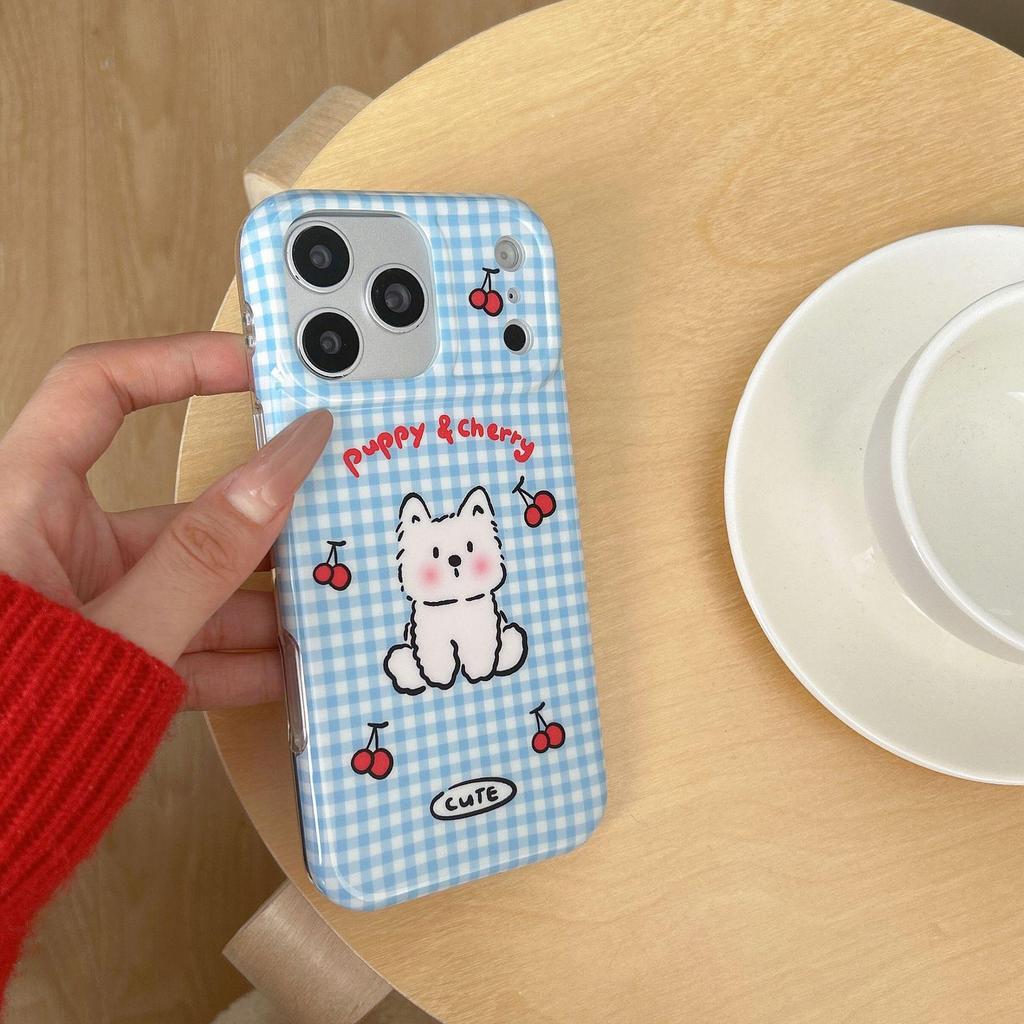 Blue Plaid West Highland iPhone 17 Pro Max Case IMD (Models 14/15/16)