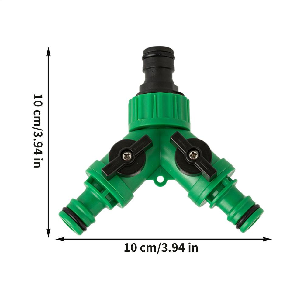 

Garden Hose Splitter Y-Shaped Hose Connector Water Spigot Adapter For Pool Filling Deck Washing Garden Watering Yard Maintenance зелений