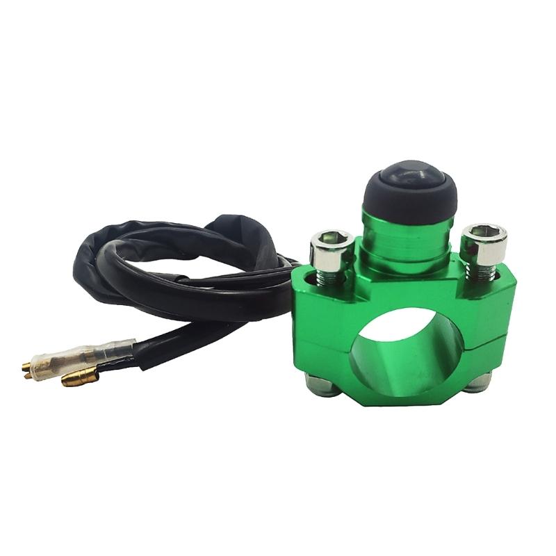 Aluminum Motorcycle Stop Start Kill Switch Button for 22mm Handlebar ATV Dirt Pit Bike Quard with Mounting Backplate