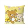 Cute RRilakkuma Pillow Case For Car Sofa Decorative Home Doublesided Print Plush Square Throw Pillow Cushion Cover