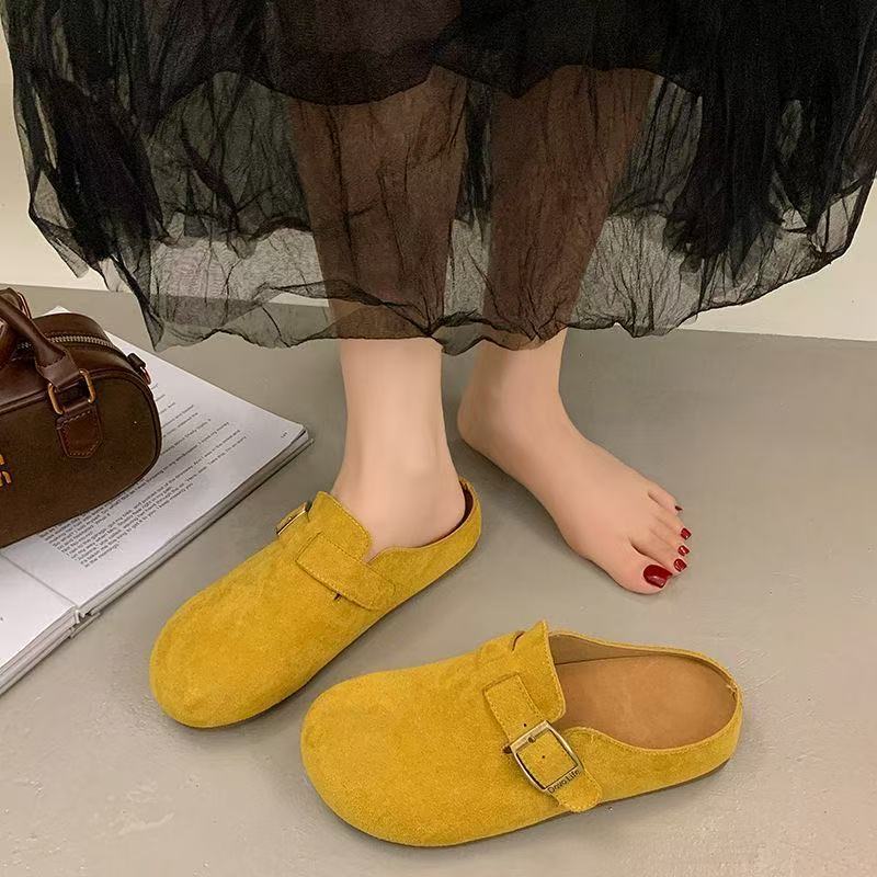 New women's shoes half slippers one-pedal slippers bag head slippers versatile casual thick-soled women's slippers