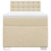 Vidaxl Continental Bed With Mattress, Cream, Fabric, 80X200 Cm