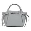 Romy Silver Logo Adjustable Detachable Shoulder Strap Magnetic Snap Closure Pebbled Leather Shoulder Tote Bag Small 164866-020