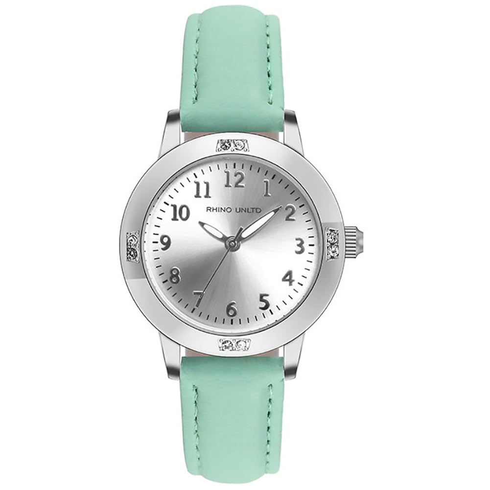

Girls Watches Women Watches Quartz Watch Japanese Movement Luminous Hands Arabic Numerals Dial Fashion Watches Women Watches, silver green, Casual