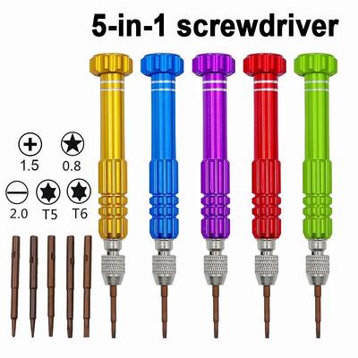 5 in 1 Multifunktions-Schraubendreher-Set Brillen Handy Uhr Demontagewerkzeug Notebook-Reparaturwerkzeuge S2 Schraubendreherbit
