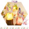 Neue LED Leuchtende Ostertags-Puppendekoration Rosa Liebe Vlies Leuchtende Gesichtlose Puppe Ostergeschenk 1 Stück