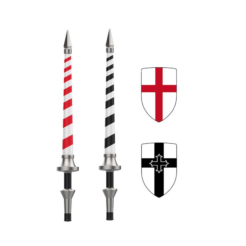 Średniowieczny Rzym Tarcza Budowlane Klocki Wojskowe Żołnierz Rzymski Wojownik Rycerz Postać Łucznik Fartuch Płaszcz Akcesoria Ceglany Zabawka Prezent