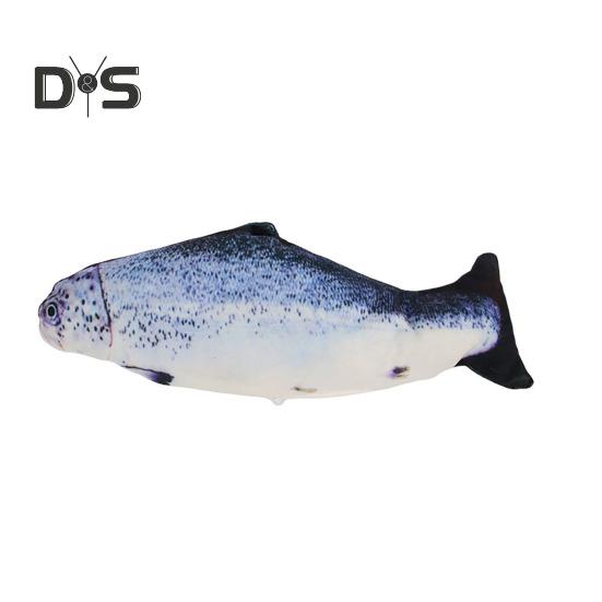Flopping Fish Cat Toy with Catnip Interactive Automatic Floppy Carp Kitten Kicker Toy Electric Realistic Plush Wiggle Fish for Indoor Cats Dogs