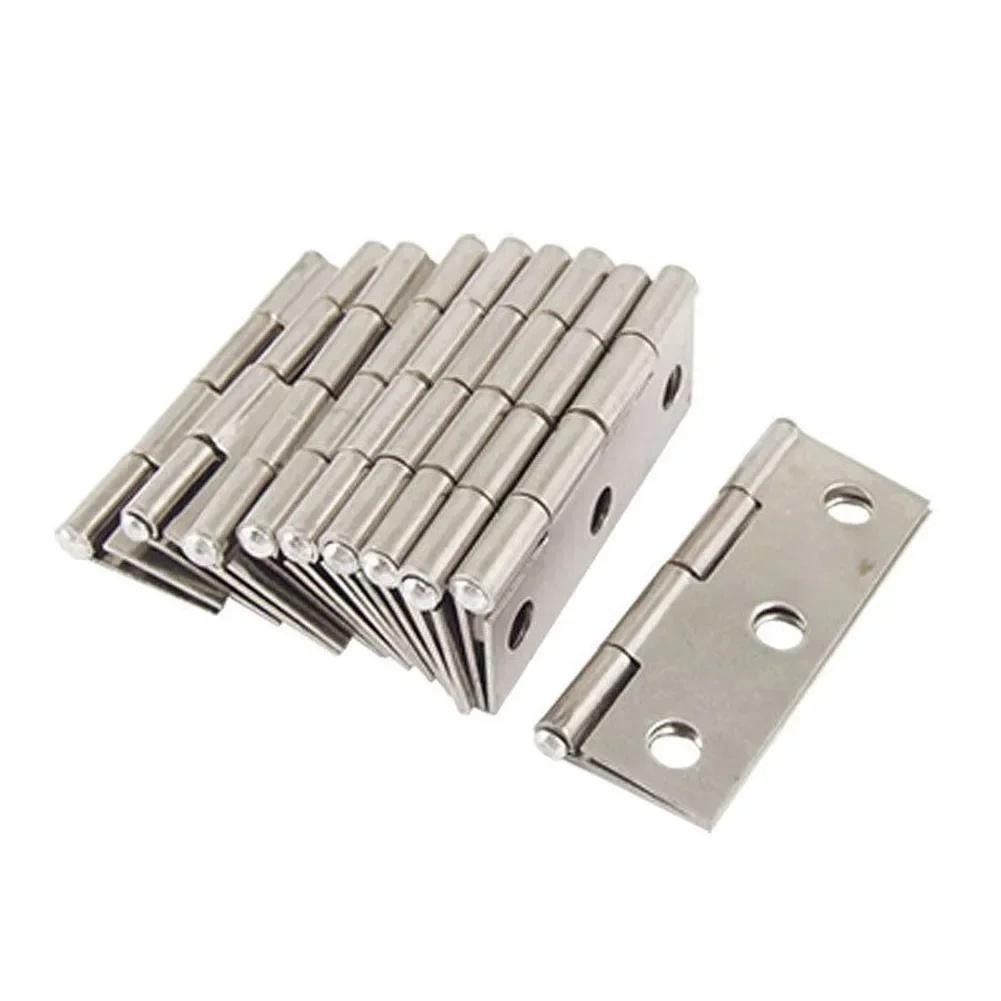 

10 шт. Петли для дверей из нержавеющей стали Петли для дверц шкафов Окна Деревянный ящик Плоская петля Фурнитура для домашней мебели Аксессуары