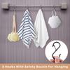 2Pcs Metal S-Shape Hook Garden Hanging Clasp Kitchen Pot Rack Bedroom Bags Clothes Towels Closet Rod S Hanger Hooks With Buckle