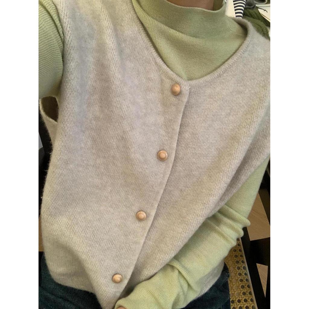 Luxury Little Coco Knit Vest Women's Sweater Vest Cardigan - Solid Color Base Layer Sleeveless Set
