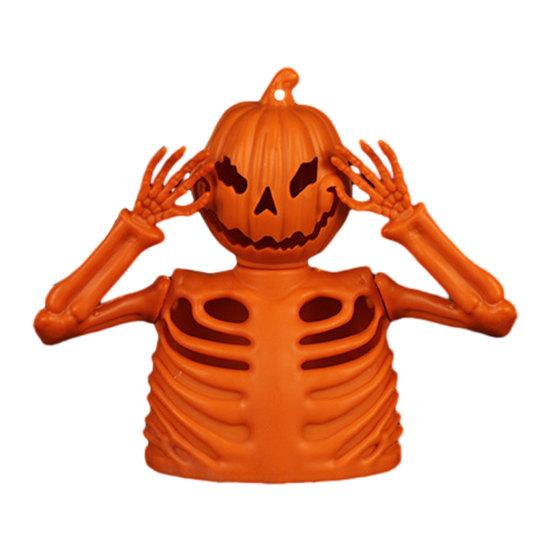 Halloween Pumpkin Skull Night Light LED Spooky Decor for Haunted оранжевый