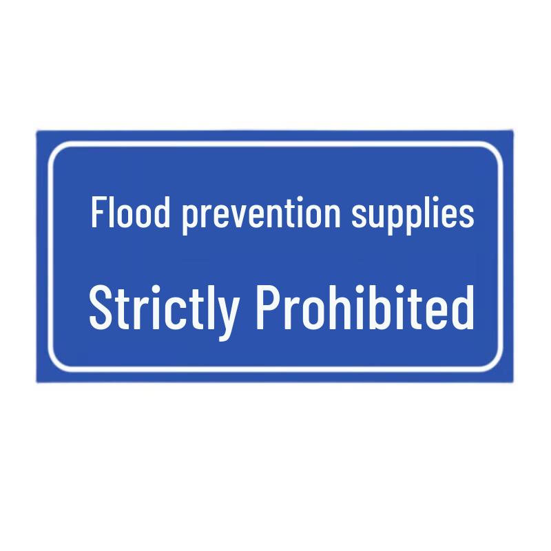 Blue Aluminum Flood Control Warning Sign