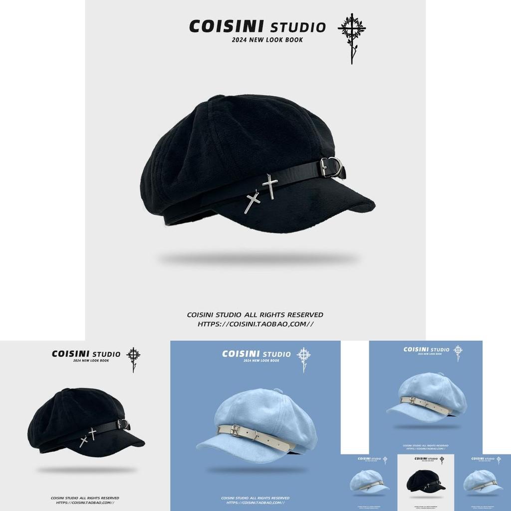 Unique Sweet Aesthetic Y2k Octagonal Hat For Women Cozy And Fashionable Spring Style