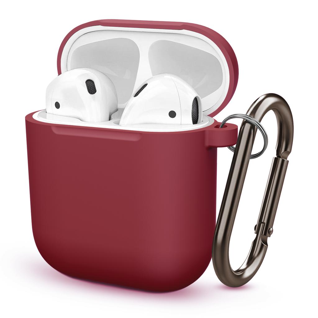 Silicone Cases For Airpods 1st 2nd Luxury Wireless Earphones Protective Cover Anti-drop Housing with Hook Headphone Accessories